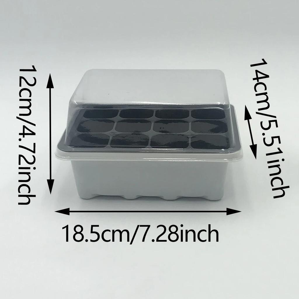 3/6 Stück - Kunststoff-Anzuchtschale mit 12 Löchern, Anzuchtschale mit Aussaat- und Keimlinglochschale