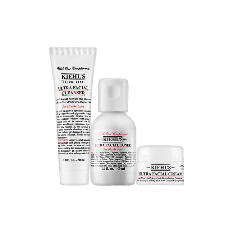 Kiehl s High Moisturizing Sample Set, Cleanser, Moisturizing Cream Skincare Set Hydrating Moisturizing And Hydrating Cream 7ml+Toner 40ml+Cleanser 30ml