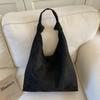 Soft Suede Hobo Bag with Knotted Handle Large Capacity Fashion Shoulder Bag