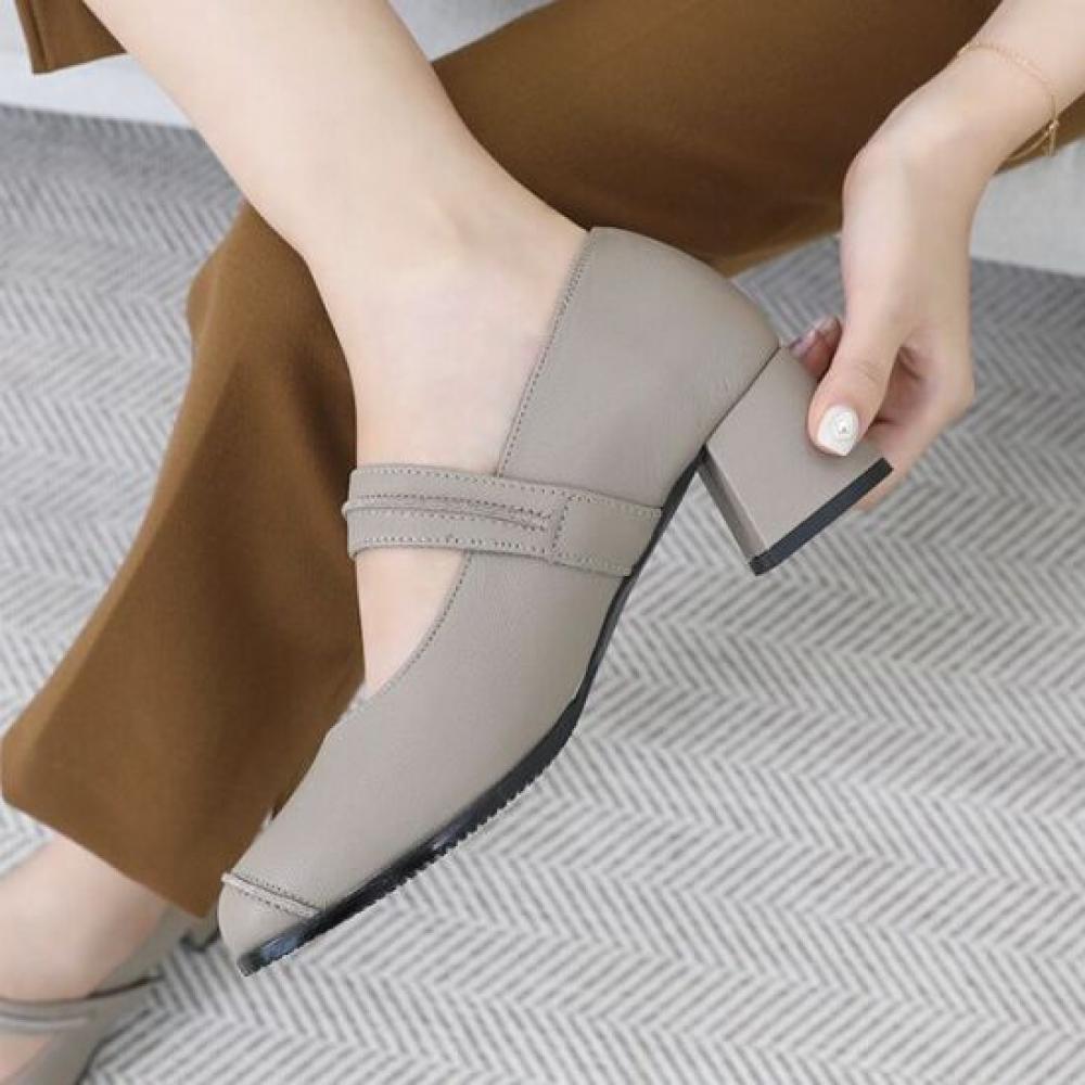 JiSyu Women S Sierra Mary Jane pumpS Natural lambSkin