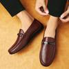Fashion Men's Loafers Genuine Leather Men Shoes Handmade Male Casual Driving Flats Leisure Slip-on Comfy Moccasins Soft Business Shoes