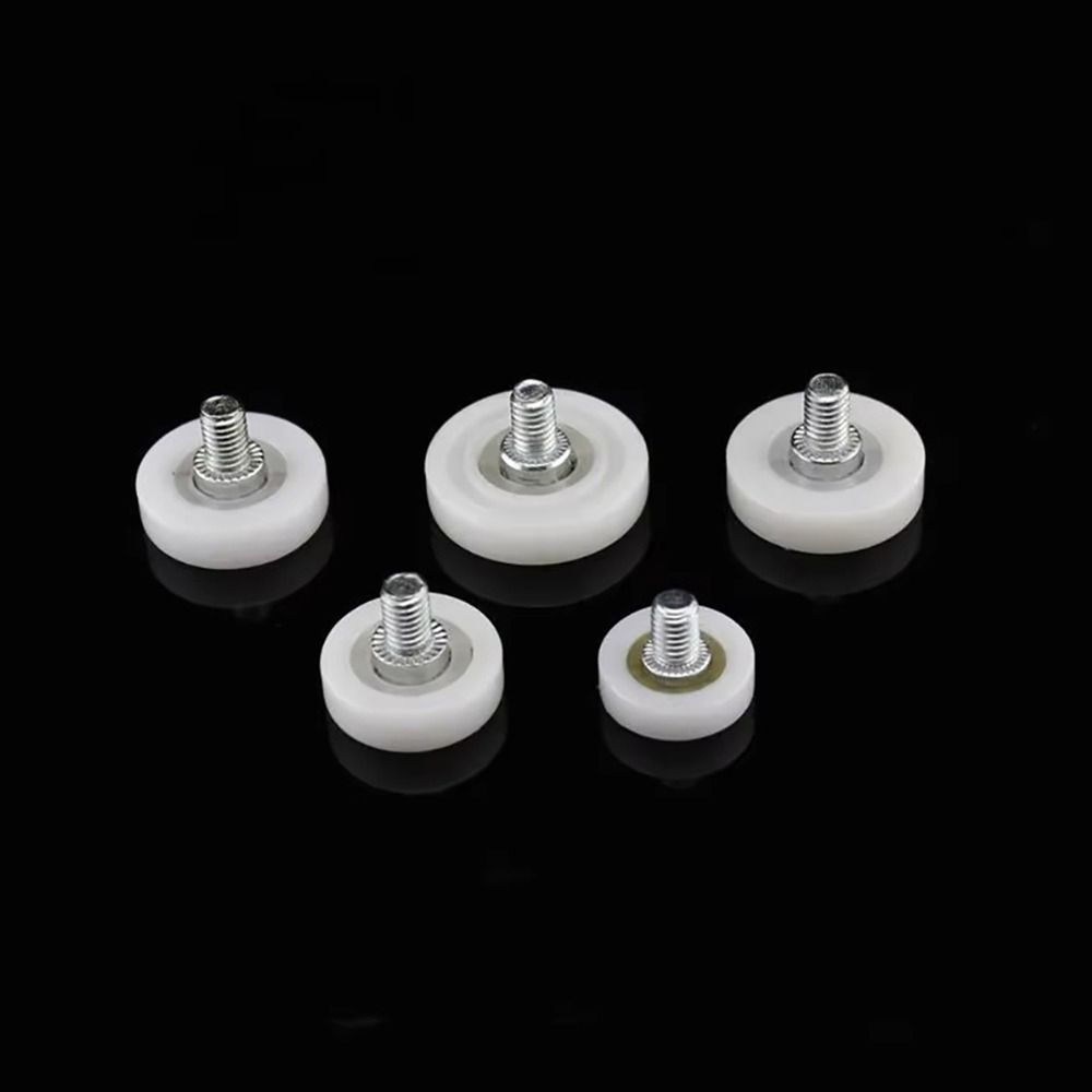 1Pcs With Screw Cabinet Moving Wheel Nylon Metal Sliding Door Roller  Furniture