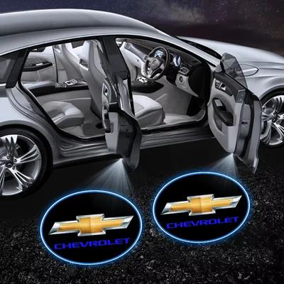 2Pcs Car Door Projector Lamps Car LED Welcome Light Car Accessories For Spark Silverado Trailblazer Captiva Lacetti