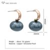 Fashion Colorful Big Simulation Pearl Stud Earrings For Women Girl Wedding Jewelry Elegant Rose Gold Color Eardrop Anti-allergy