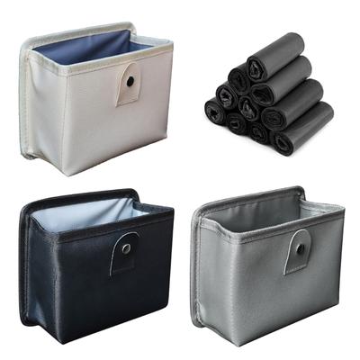 Upgraded Car Trash Can Car Trash Bag Foldable Car Trash Bin Car Gadgets Car Garbage Lightweight Leather Trash Bag Pouch