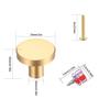 Round Cabinet Knobs, Gold Brass Drawer Knobs, Door Kitchen  Stainless Steel Single Hole Handle with Screws