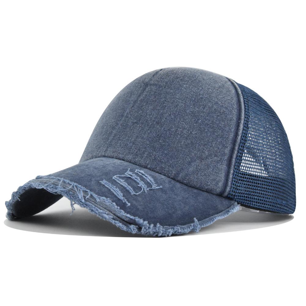Custom Unisex Washed Retro Cotton Outdoor Sport Printing Logo Trucker Hats Distressed Vintage 6 Panel Blank Plain Baseball Caps