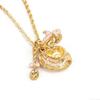 Koperen Mok Ketting met Open en Sluitend Deksel Theelepel Doos Vormige Ketting Verjaardagscadeau
