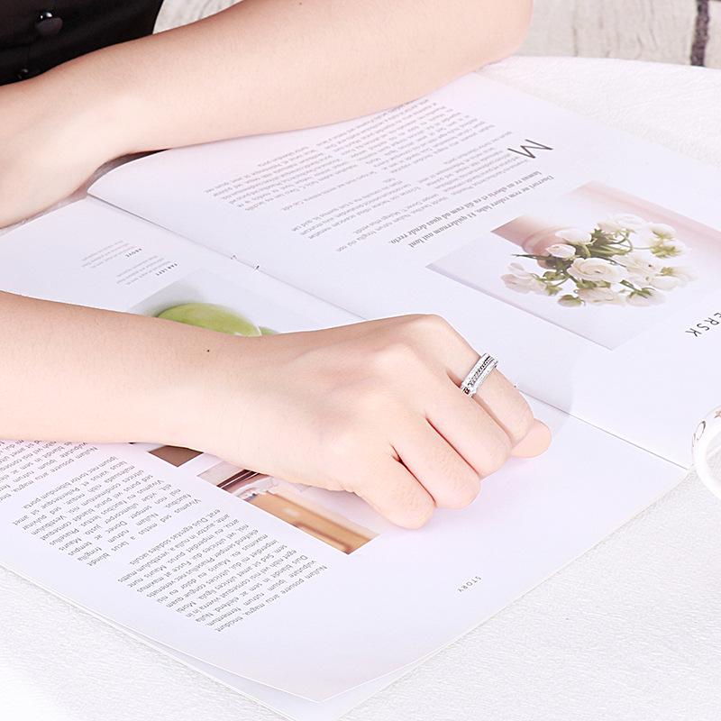 Kalen Women's Titanium Steel Diamond Rings - Single/Double Row, Simple Inlaid Design