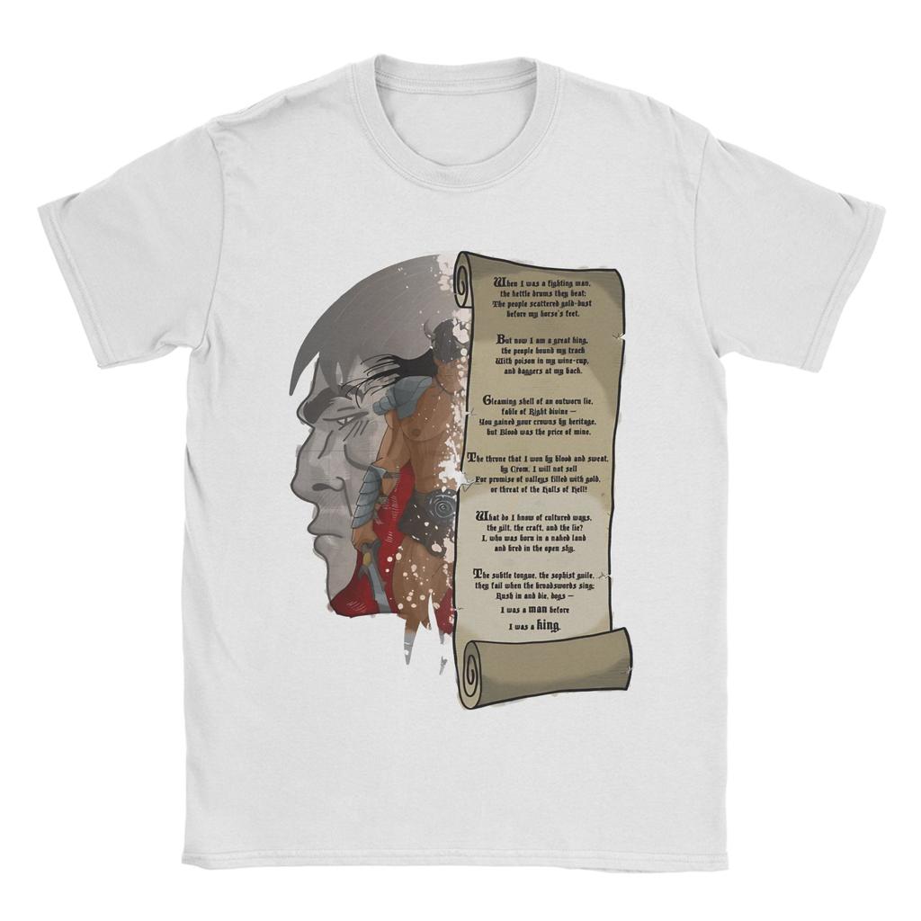 Conan Der Barbar T-Shirts für Unisex Baumwolle Kreatives T-Shirt Rundhals T-Shirts Kurzarm Kleidung Große Größen
