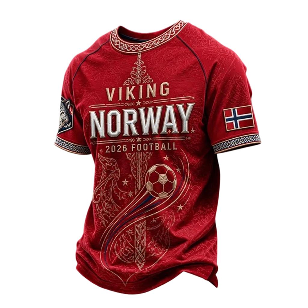 Herren Freizeit T-Shirt mit Print, Kurzarm, Leicht, Atmungsaktiv, Rundhals, Für den Alltag