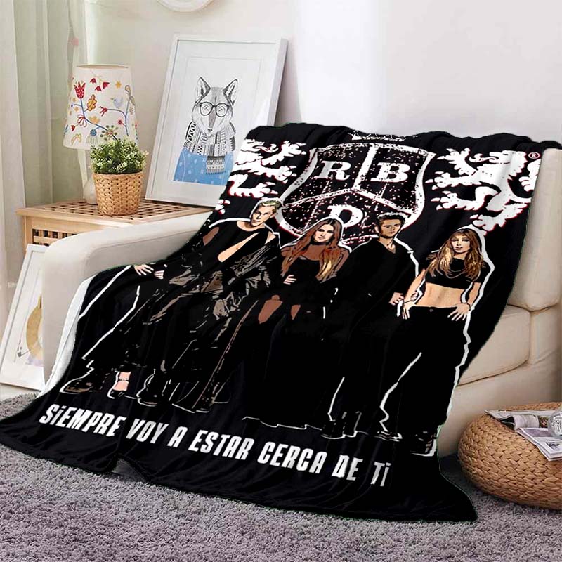 New 3D Printed Flannel Blanket Featuring R-RBD band/K-POP Style, Perfect for Home Use, Sofa Beds, or As a Birthday Gift.
