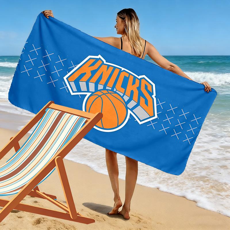 York Knicks Print Beach Towel, Large Soft Quick Dry Towel for Beach Camping Swimming