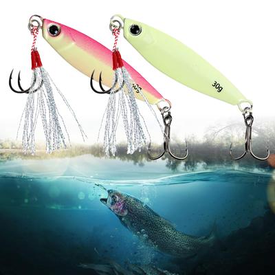 Luminous Fishing Bait Fishing Jigs Metal Fishing Lures Spinner Long Casting Jigging Spoon Lure Hard Swimbait Enduring