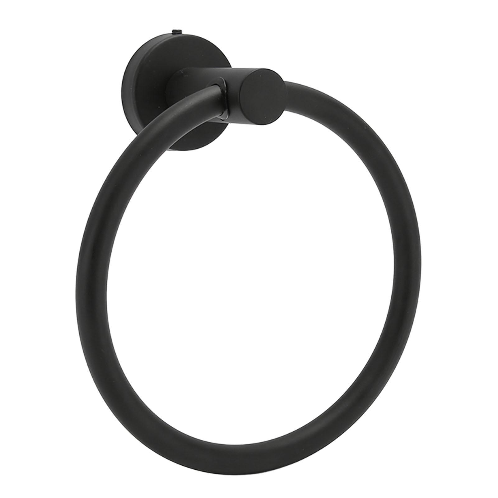 

Towel Ring Matte Black Towel Hanger Stainless Steel Anti Rust Wall Mount Modern Towel Holder for Bathroom