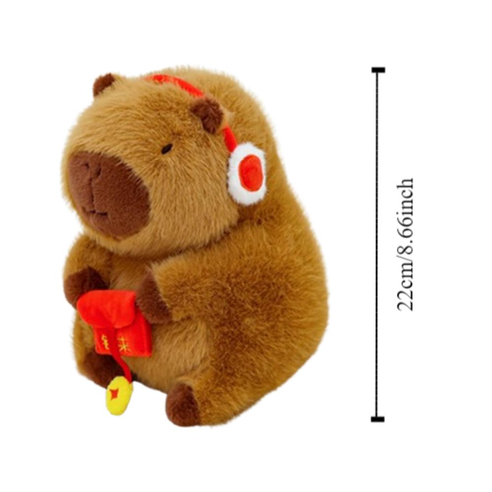 New Year Style Simulation Capybara Toy Soft Stuffed Capybara Doll  Christmas Toy