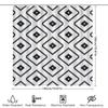Modern Geometric Black White Shower Curtain For Bathroom Decor Extra Long Waterproof Washable Fabric 72X84 Inches (183 X 213Cm)