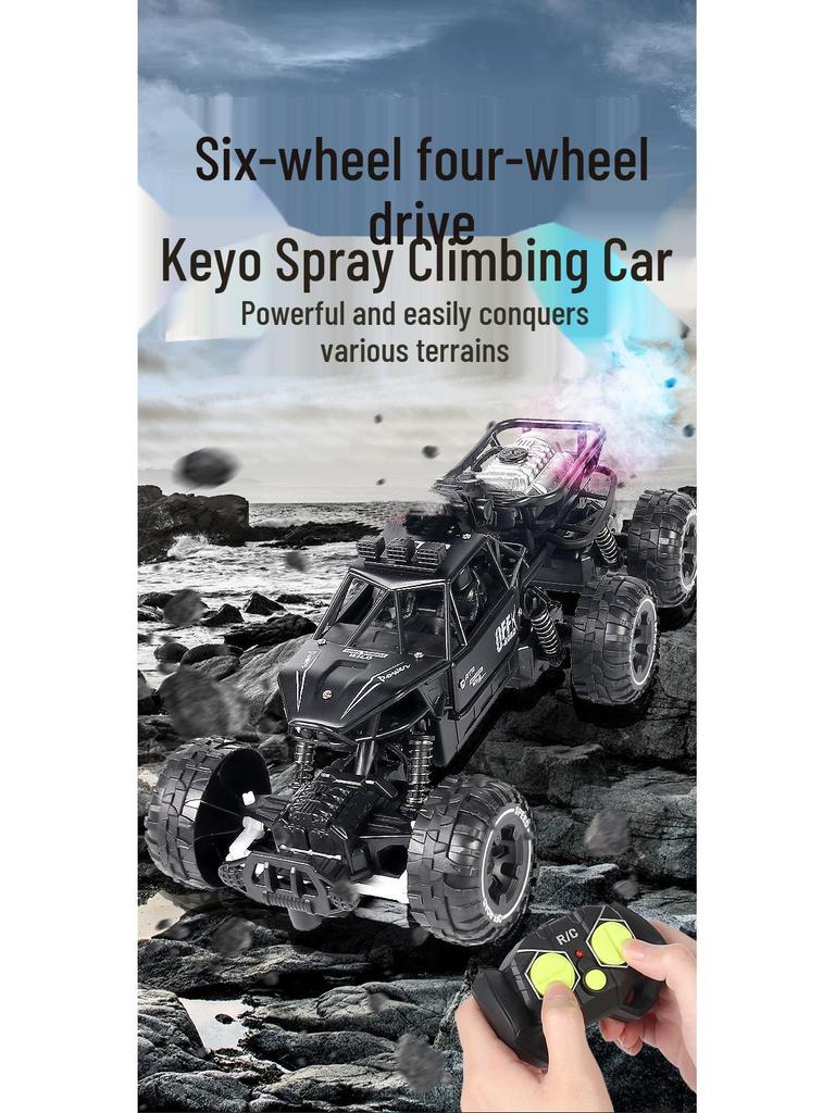 Alloy Remote Control 4WD Off-Road Car - High-Speed Six-Wheel Climbing Toy for Kids