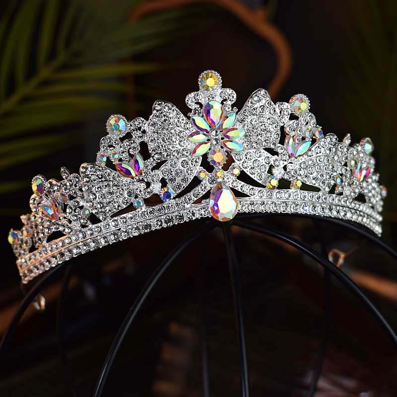

Luxurious Crystal Bow Crown French Style Children s Princess Birthday Crown Party Hair Performance Awards Hair Crown