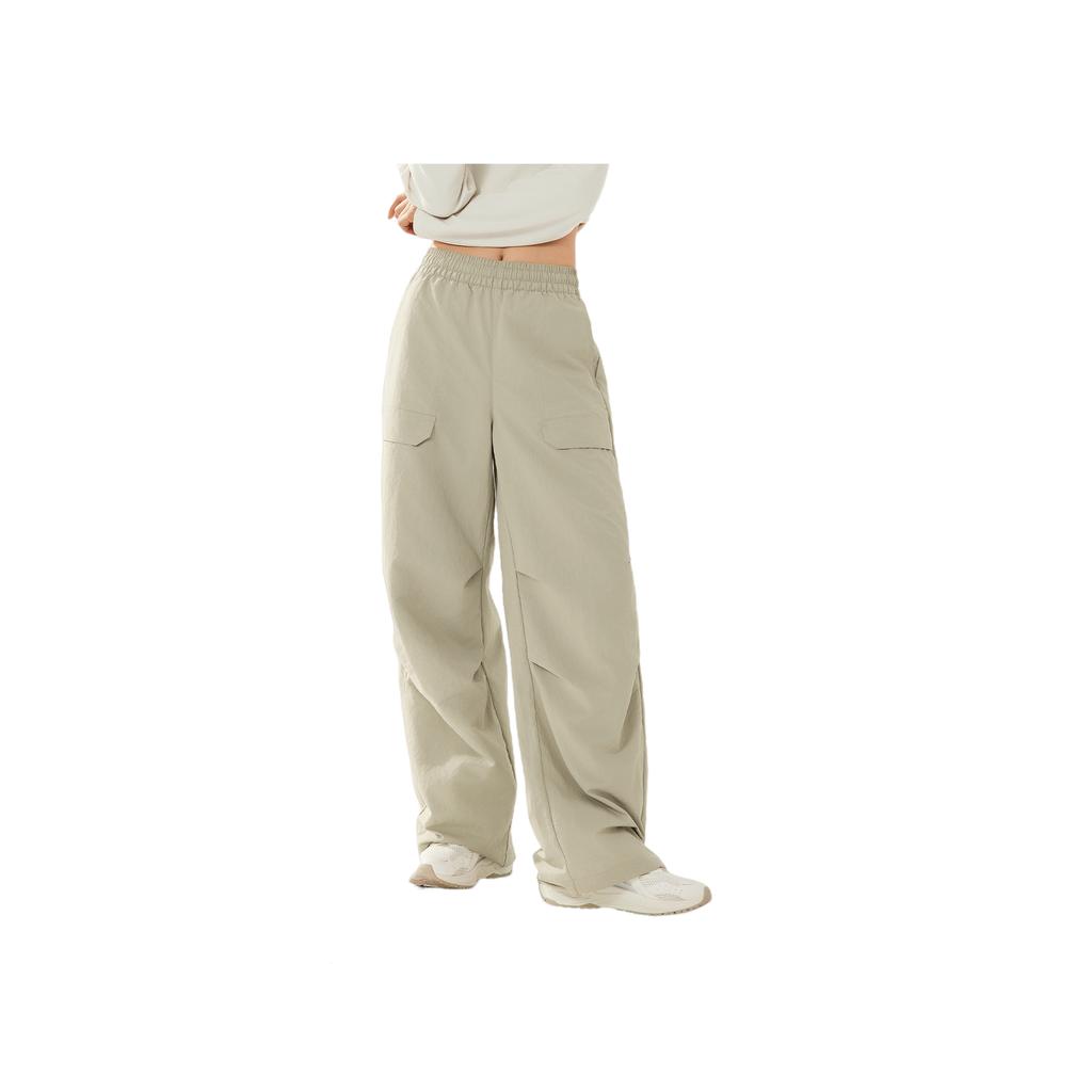 Li Ning Sports Lifestyle Series Brand Logo Embroidered Casual Pants Women Bottoms AYKV896-2