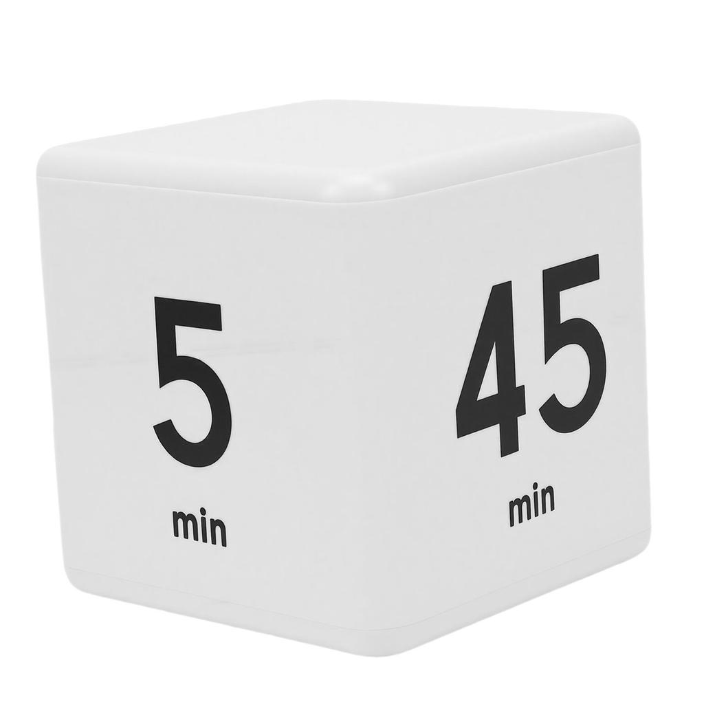 Countdown-Timer Würfeldesign Mehrere Zeiteinstellungen 5 15 25 45 Minuten Lern-Timer für Schüler Weiß