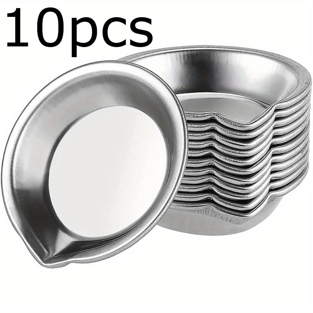 5/10/20pcs Durable Stainless Steel Paint Palette Set,Round Mixing Trays for Artists - Metal Art Supplies for Home and School Use