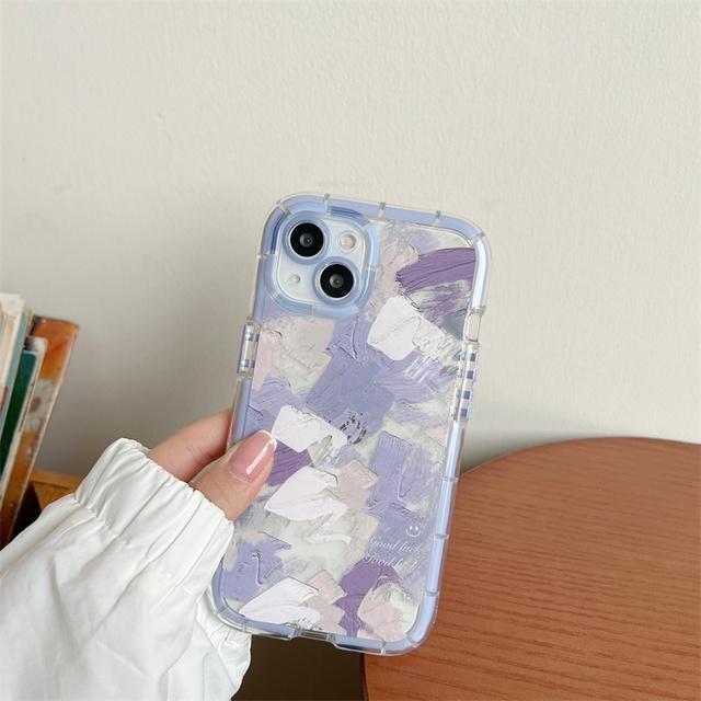 Art Abstract Graffiti Luminous Phone Case For Iphone 14 13 11 12 Pro Max X Xr Xs Max Clear Silicone Shockproof Bumper Cover Case