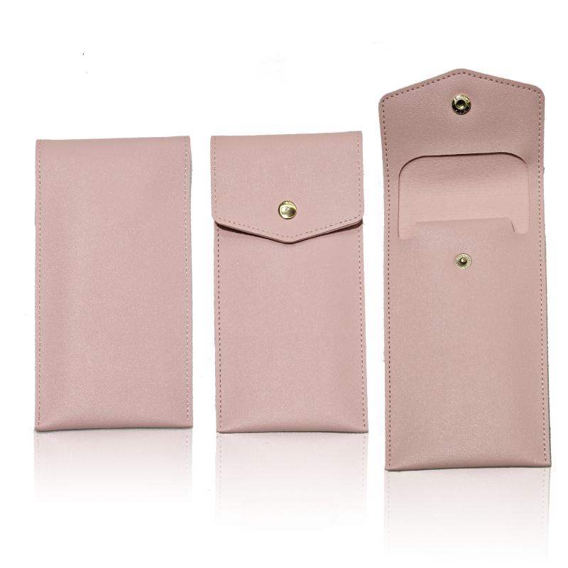 Modern minimalistisk PU-läder stor kapacitet flera förvaringsväskor, enfärgad läder studentpennfodral, pennskydd