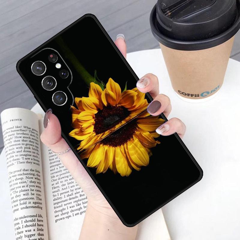 Beauty Yellow Sunflower phone case Cover For Samsung Galaxy S24 S25 Ultra S21 S22 Ultra S10E Note 10 Plus Note 20 FE S23