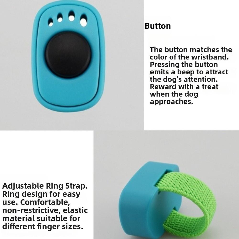 Professional Dog Thumb Training Clickers Mini Finger Ring No Battery Interactive Sound Clicker Lightweight