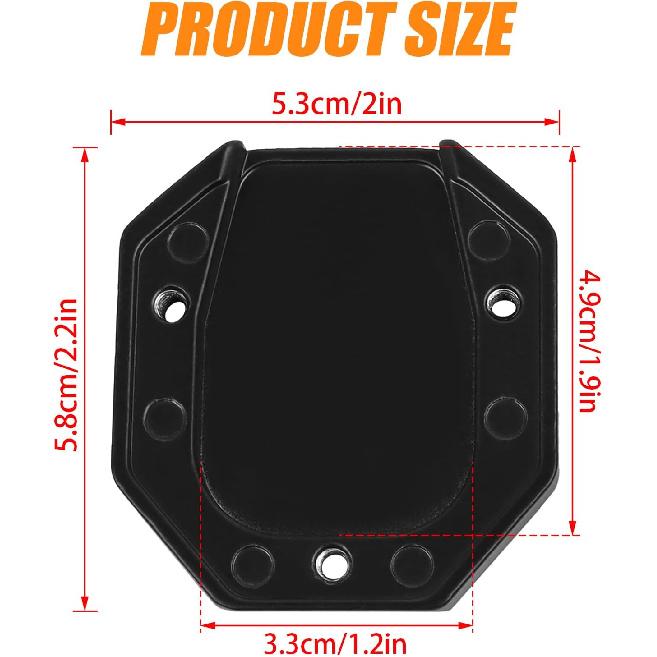 Universal Motorcycle Kickstand Foot Side Stand Extension Pad Replacement for Most Honda Yamaha Kawasaki Suzuki Harley Models Aluminium Kickstand
