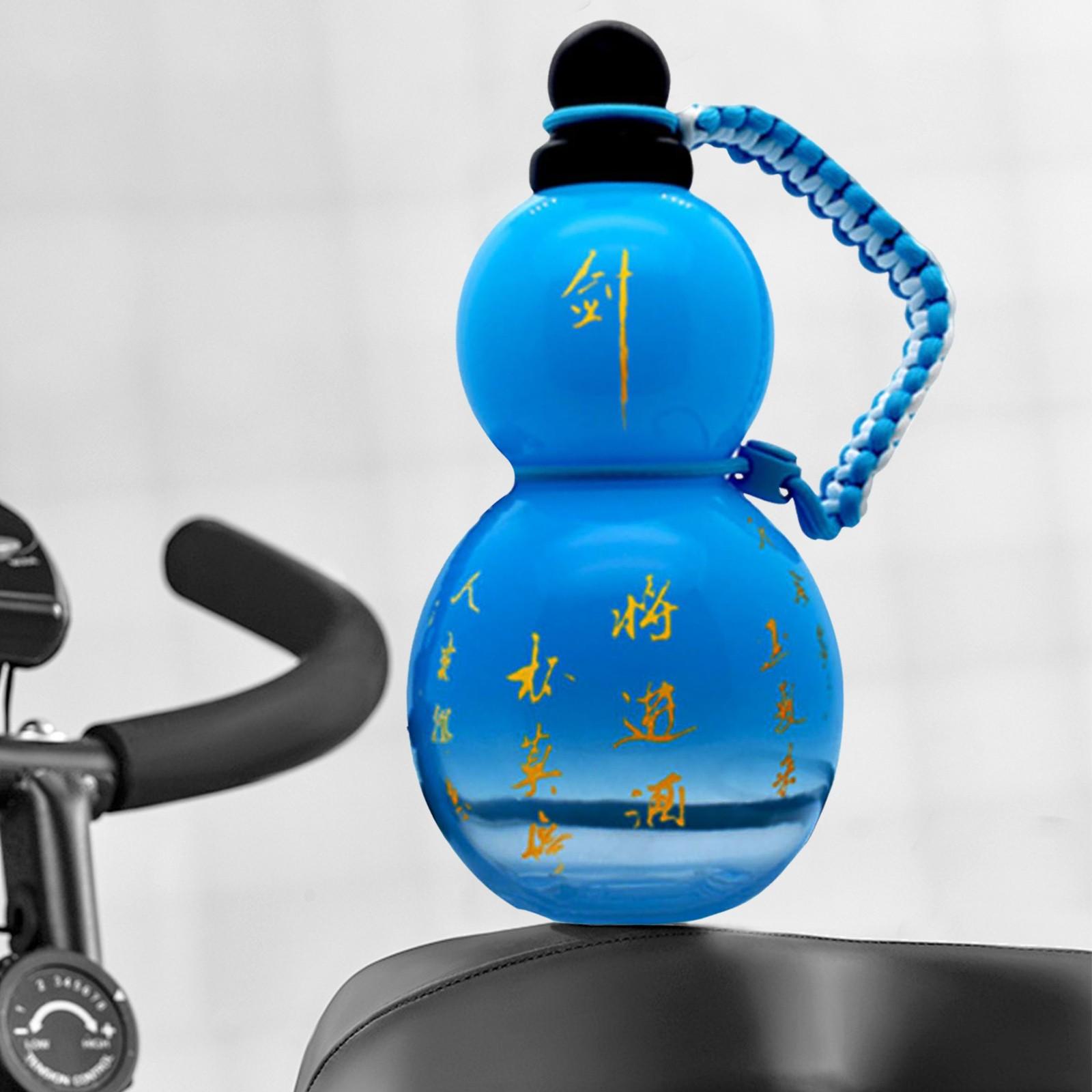 

Пляшка для води з гарбуза Прозора пляшка для води з тритану у стилі гарбуза Багаторазова пляшка для води з гвинтом, що закручується, герметична спортивна фляга Глечик One Size синій