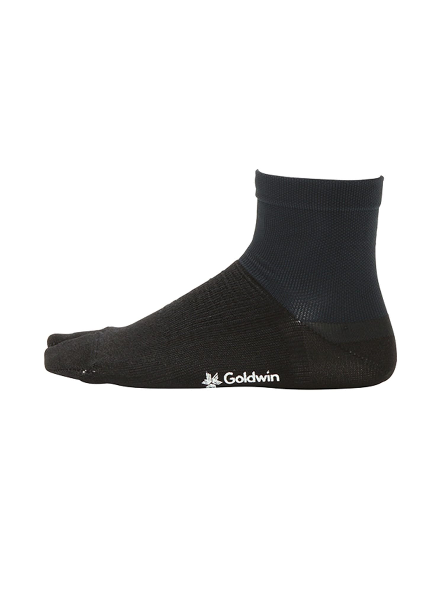

[Goldwin] Goldwin Running Socks, Paper Yarn, Dry, Reduces Moisture, Foot Support, Unisex, C3fit Paper Fiber Five-Finger Quarter Socks GC25105 Black L