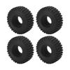 4 Pcs RC Tires Rubber Black Strong Cushioning Remote Control Car Tires with Anti Slip Nuts for Axial SCX24 1 24 RC Car
