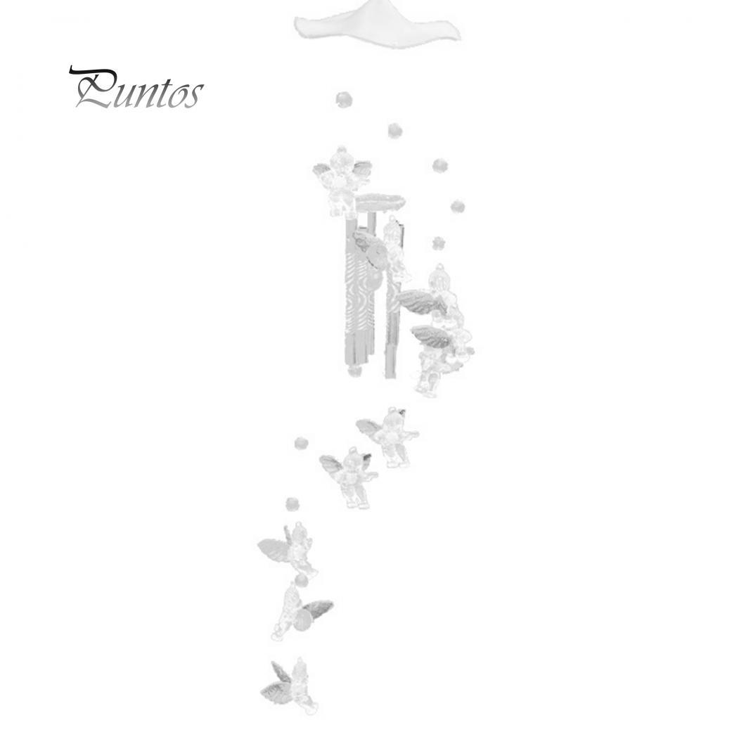 Домашний комплект Love Angel Cupid Wind Chime Tube Подвесной орнамент для дома Теплый подарок Декор для дома серебряный