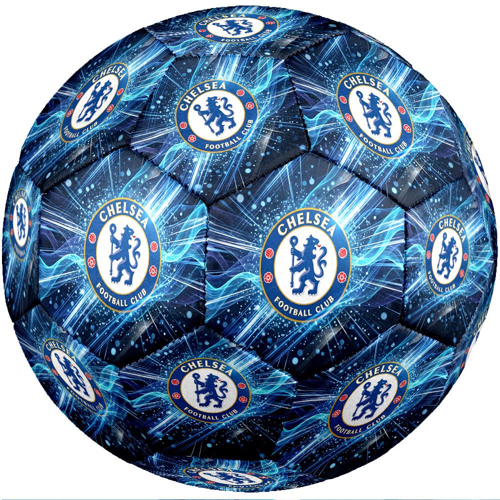 Chelsea FC Theme Soccer Ball Size 5 Soccer Ball Soft Touch Professional Training Football for Outdoor Sports