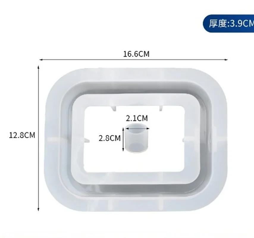 Epoxy Resin Crystal Glue Mold Oval Square Hydroponics Test Tube Flower Nursery Table Vase Silicone Mold