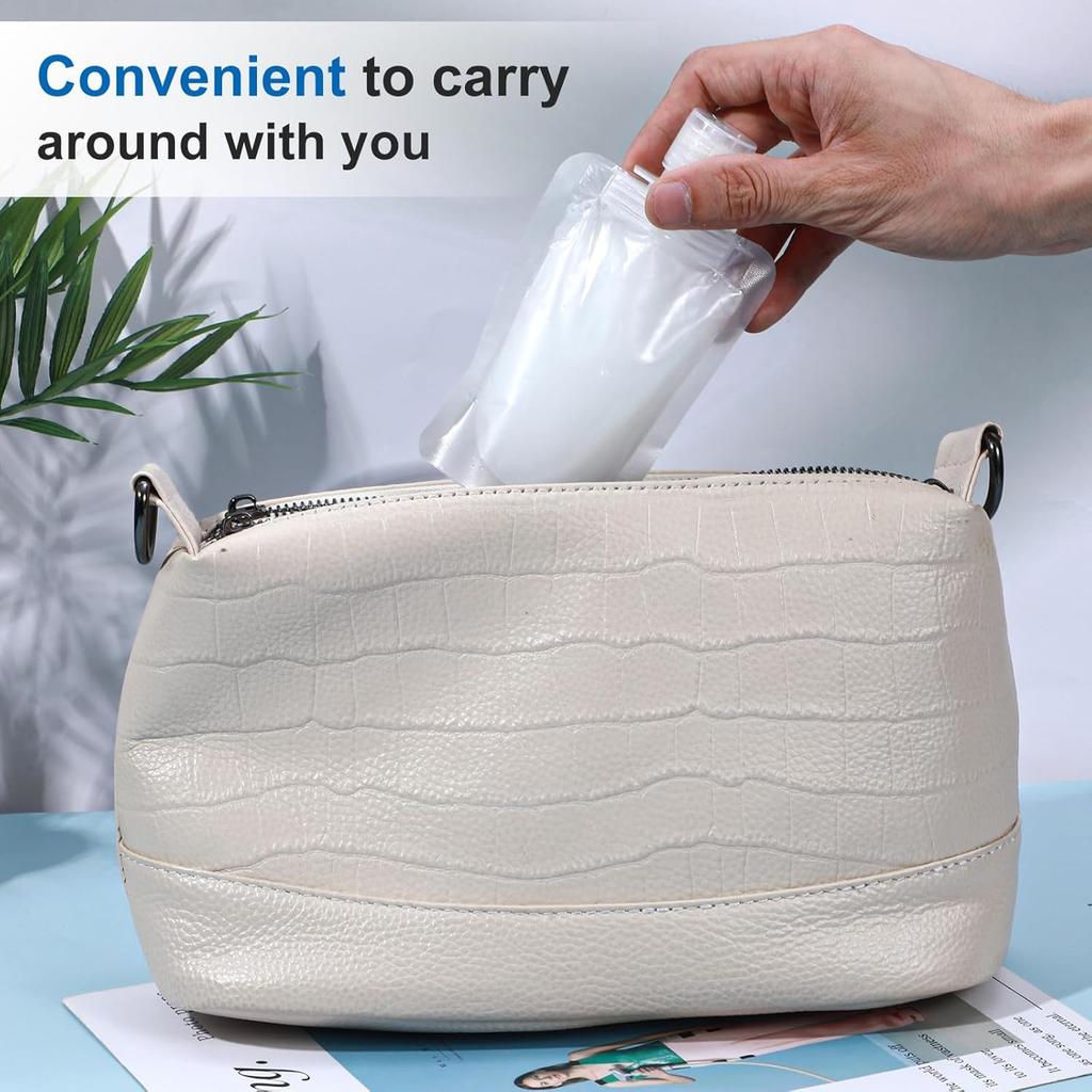 5/10pcs Reusable Travel Liquid Pouch, 50ml Soft Bottle Saves Space, Easy Fill & Leak Proof for Toiletries, Eco-Friendly