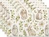 Happy Easter Placemats Set of 4 Bunny Tulip Pink Floral Heat Resistant Washable Farmhouse Place Mats for Dining Table Kitchen