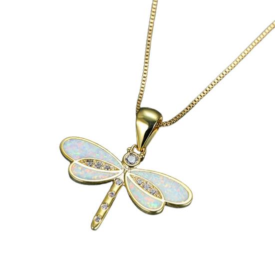 Dragonfly Necklace Wear-resistant Anti-rust Alloy Exquisite Dragonfly Animal Necklace for Women