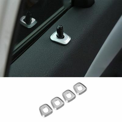 For BMW X1 F48 X2 16-22 ABS Silver Door Lock Buckle Protection Cover Trim 4PCS