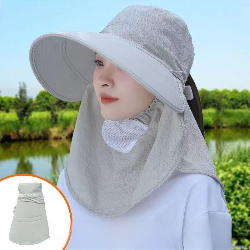 Summer Sun Protection Hat With Face Shield And Neck Cover For Women Outdoor Uv Sun Hat