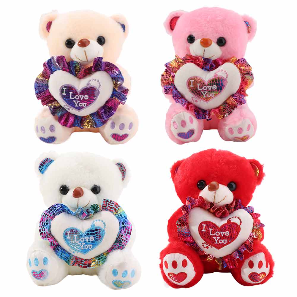 Heart Bear Plush Toy Love Stuffed Animal Pillow Sleep Pillow Plush Bear Doll Birthday
