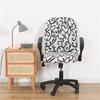 Universal Computer Chair Furniture Cover Stretchy Anti -Dirty Printed Office Chair Furniture Covers Spandex Stretch Armchair Seat Slipcovers
