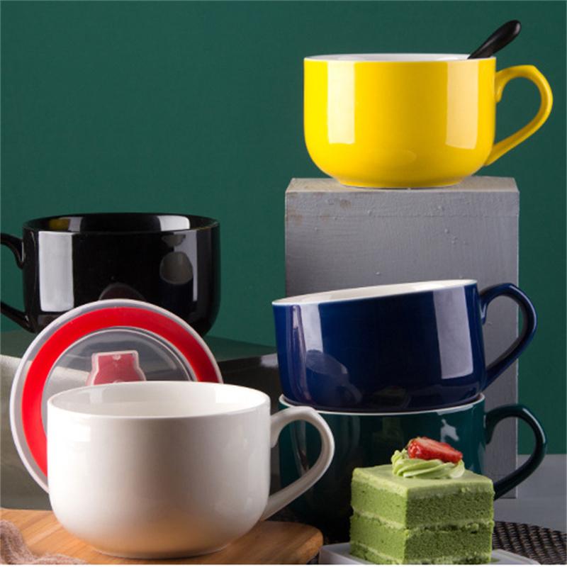 Proste ceramiczne kubki żaroodporne duża pojemność 750 ml do biura akademika salonu do picia herbaty wody kawy kubek naczynia do picia