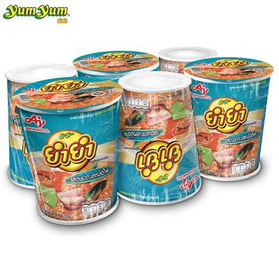 Yum Yum Cup TemTem, Tom Yum Ta Lay Mor Fai Flavor, 60 g, 6 τμχ - Thai Instant Noodle