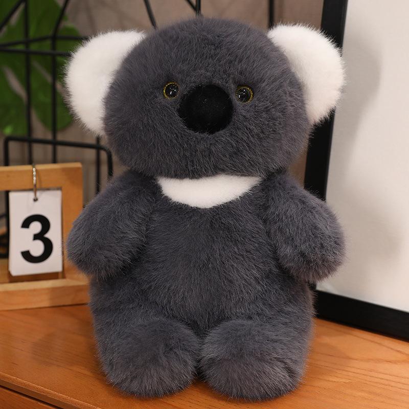 Cute Articulated Raccoon Koala Rabbit Doll Plush Toy Black and White Panda Doll Ragdoll Birthday Gift