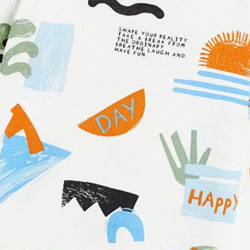 Malwee Boys' T-shirt Summer Wear New Arrival Fashion Pure Cotton Handsome Casual Short Sleeve Western Style round-Neck Shirt Kids Tops