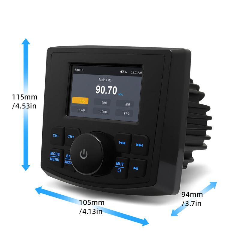 Boat Radio System Media Player Marine Radio MP5 Stereo 3 Inch Display Video Player Waterproof  Bluetooth-compatible Equipment