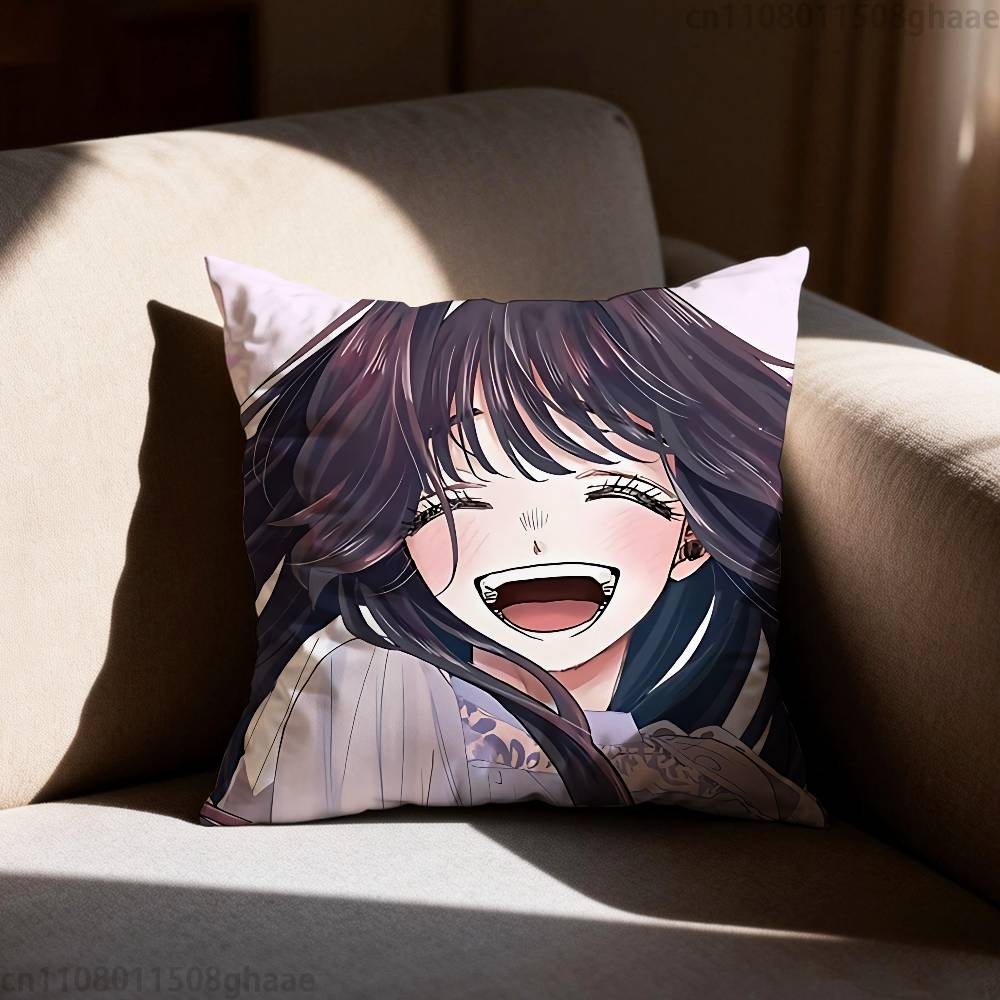 Waguri Anime Kaoruko Pillow Case Antidustmite Pillowcase Invisible zipper silky short plush Sofa cushion cover